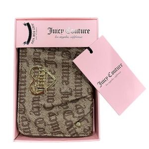 NWT Juicy couture logo wallet with gold heart hardware